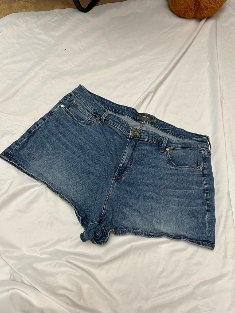 torrid Faded Denim Blue High-Rise Jean Shorts